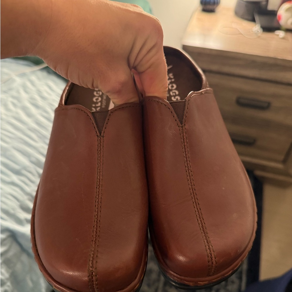 Klogs Brown Leather Mules